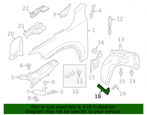 Front right mudguard liner for Volvo XC90 23-26
