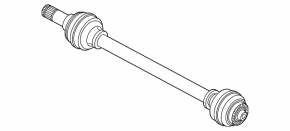 Rear right half-shaft drive BMW X5 G05 19-26 AWD, for towbar