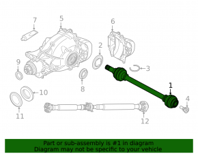 Drive axle rear right BMW X7 G07 19-