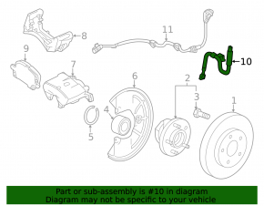Brake hose front right Buick Encore 13-19