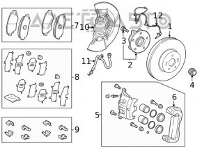 Front left hub Toyota Highlander 20-