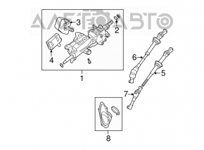 Steering column Lexus IS250 IS300 IS350 06-07