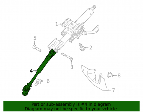 Steering cardan shaft Nissan Rogue 21-24