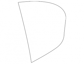 Door glass triangle rear right BMW 5 F10 11-16 under curtain