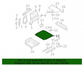 Trunk floor BMW X5 E70 07-13