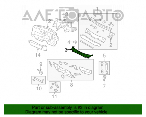 Windscreen wiper grille plastic Chrysler 200 4d 11-14