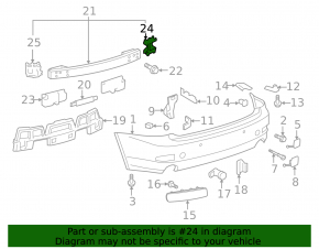 Right outer rear bumper reinforcement fang for Lexus IS250 IS300 IS350 06-13
