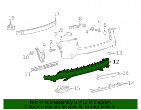 Rear Bumper Lip Lexus NX300 18-21 Structure