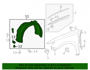 Front right mudguard Lexus ES300h ES350 13-18