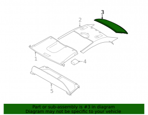 Headlining rear BMW 4 F33 14-20 convertible, black