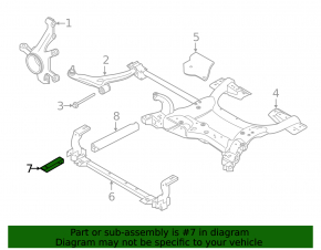 TV bar reinforcement front left Infiniti QX30 17-19