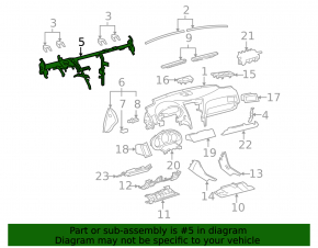Underdash pipe reinforcement Lexus GS300 GS350 GS430 06-11 awd