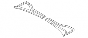 Windscreen wiper grille plastic left VW Golf 15-21