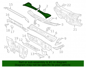 Windscreen wiper grille plastic left VW Golf 15-21
