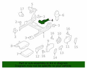 Driver's seat lower cushion adjustment motor for VW Tiguan 09-17 rear