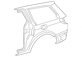 Quarter wing rear left Toyota Sienna 04-10