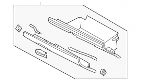 Glove box, glove compartment Subaru XV Crosstrek 18-23 black
