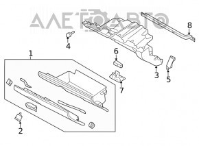 Glove box, glove compartment Subaru Forester 19-24 SK black, worn