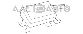 Airbag passenger in the dashboard Toyota Highlander 14-19 shot