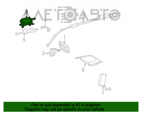 Airbag passenger in the dashboard Toyota Highlander 14-19 shot