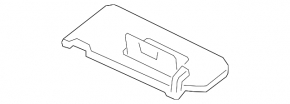 Left visor for Mitsubishi Outlander 22-25, gray, without hook, with backlight