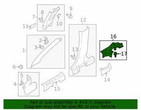 Door sill trim rear left Mitsubishi Outlander Sport ASX 10-23 black