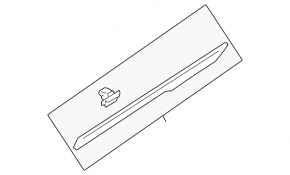 Door trim lower rear left Hyundai Sonata 11-15 chrome hybrid, scratches