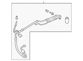 Hyundai Santa Fe 24-26 HEV air conditioner compressor-heater-condenser hose under the rear heater