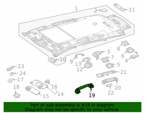 Ceiling handle front left Mercedes W213 E 17-20 beige used