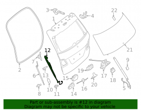 Left tailgate tilt sensor Mercedes GLS-class X166 13-16