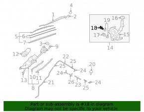 Upper washer motor Mazda3 03-08