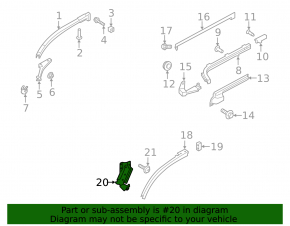 Door hinge lower rear left Ford Transit Connect MK2 13-23