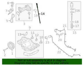 Ford Bronco 21-26 2.7 Oil Dipstick