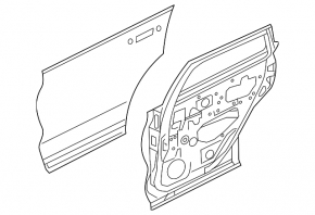 Door assembly rear left Infiniti QX50 19-