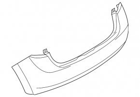 Bare rear bumper Nissan Versa Note 15-19 SR, 5d