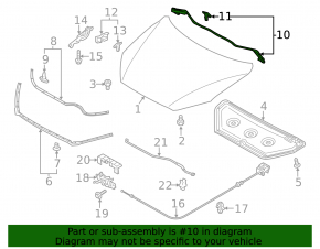 Rear hood seal Mazda CX-5 13-16