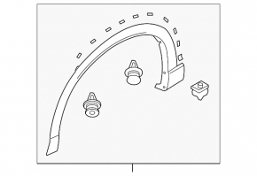 Front left wing arch trim Mazda CX-9 16-