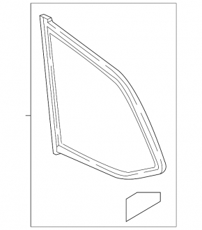 Window blind glass rear right Mazda CX-9 16-chrome
