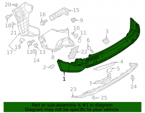 Front bumper lip Mazda CX-50 25-26 hybrid
