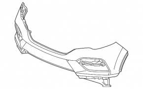 Bare front bumper for Honda Pilot 16-18