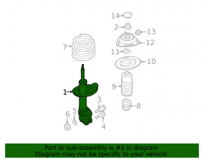 Shock absorber front left Subaru Impreza WRX GH 10 2.5T