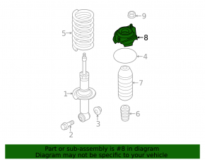 Rear left shock absorber support for Subaru BRZ 13-20