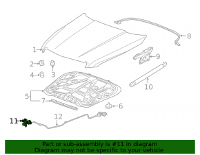 Cadillac ATS 13 Hood Lock - with Sensor