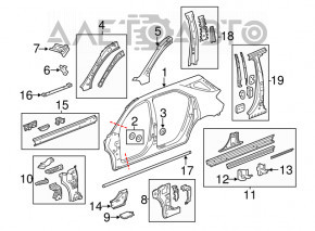 Quarter wing rear left Chevrolet Equinox 10-17
