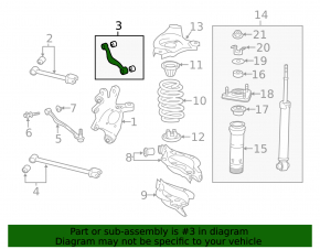Upper rear left control arm Lexus GS 13-19