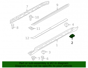 Jacking jack front left BMW X5 F15 14-18
