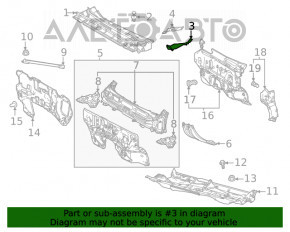 Left windshield wiper seal for Toyota Highlander 20-25 (large)