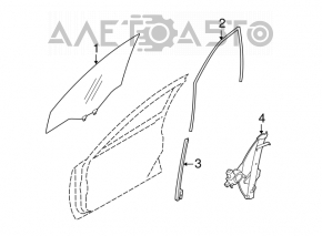 Front left window seal for Subaru Forester 2013 SH