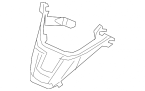 Lower steering wheel cover Honda CRV 19-21 black with chrome, scratches