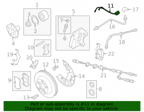 Brake pad wear sensor front right VW Touareg 11-17